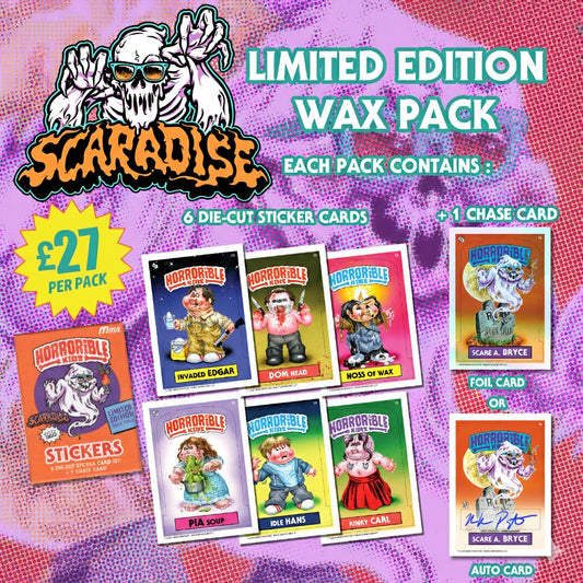COMING SOON - Horrorible Kids SCARADISE (The New Name for Spookala) (October 2025) Limited Edition Wax Pack